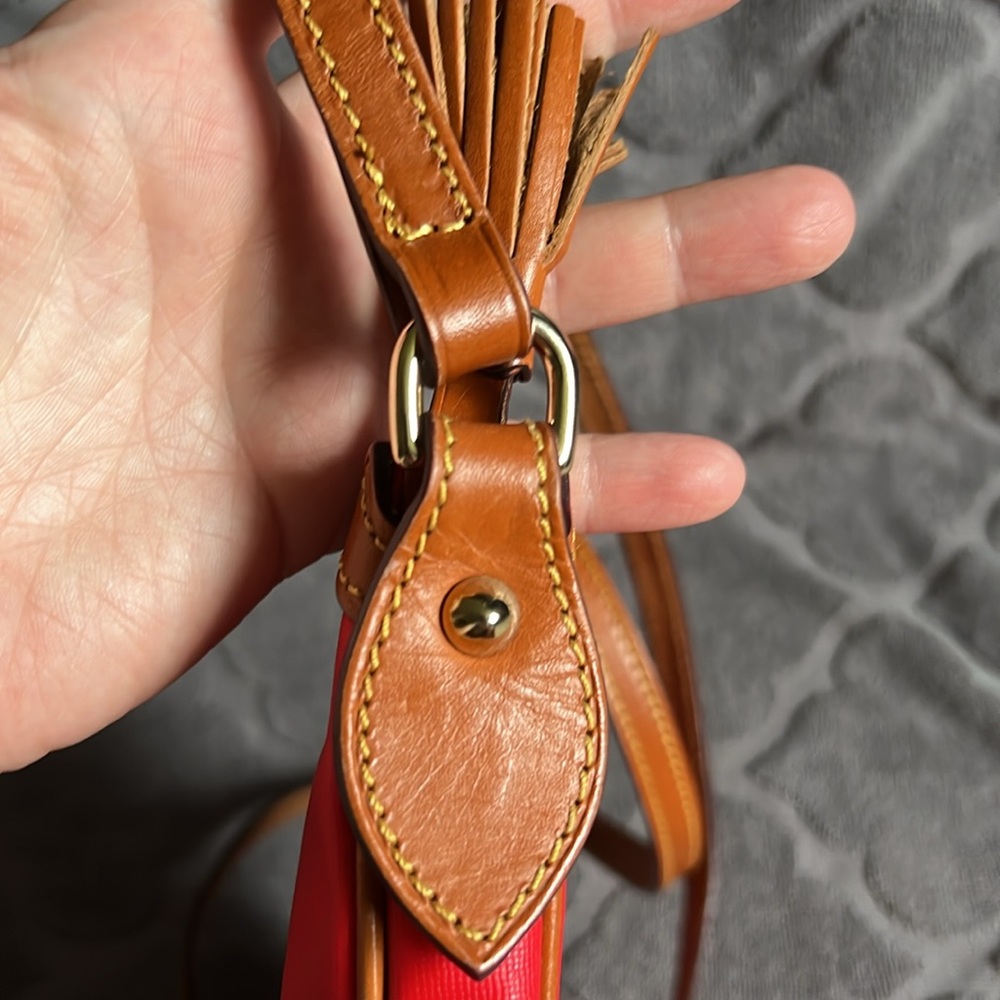 Dooney & Bourke Red Slim Crossbody Purse - Picture 6 of 15